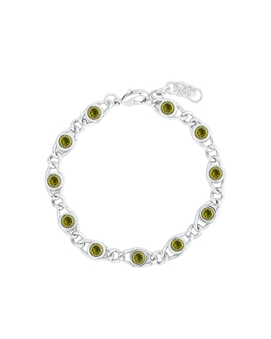 Coralie Peridot Silver